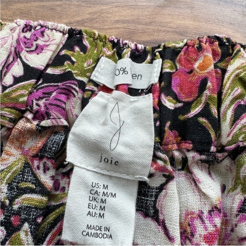 Joie multicolored floral linen 
midi skirt M - Picture 4 of 6